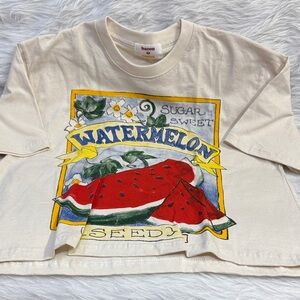 Watermelon Graphic Tee - Cream and Red